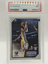 JA MORANT 2019 PANINI CHRONICLES THREADS #84 RC ROOKIE GRIZZLIES PSA 9 L2
