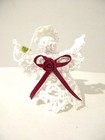 L1362 Two Starched Crochet Angel Christmas Tree Hanger/Decorations  — photo 3