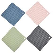 Silicone Mat Pot Bowl Mat Silicone Table Pads 18*18cm Square Table Placema