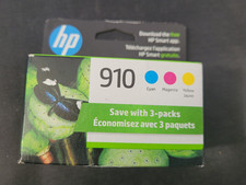 Genuine HP 910 3-Pack Color Ink C/M/Y 3YN97AN Option 140 New In Box Exp May 2027