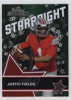 2021 Alumination Starbright Chase Red - Green /135 Justin Fields Rookie RC 0v0