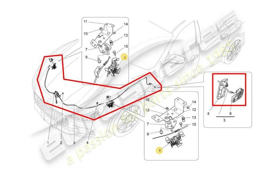 2017-19 Maserati Ghibli Front RH and LH Hood Latch Lock Actuator w/ Cable *ReaD*