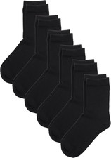 Unisex Little Kids Youth Boys Girls Soft Cotton Crew Dress Socks Seamless Toe Bl