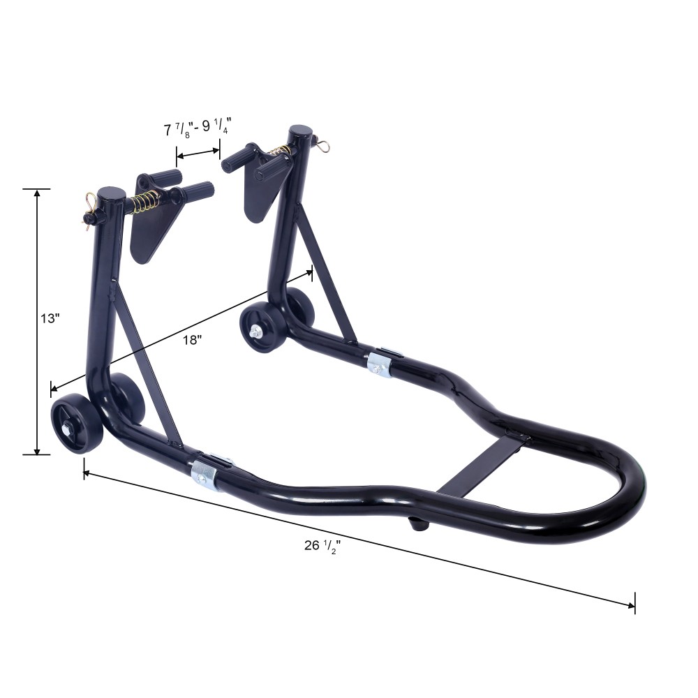 Motorcycle Stand 1000LB - Sport Bike Front/Rear Lift Swingarm Paddock Black U