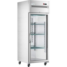 29" Glass Door Stainless Steel Reach-In Refrigerator