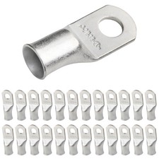SELTERM 25pcs 2/0 AWG 3/8" Stud Marine Grade Tinned Copper Battery Cable Lugs...
