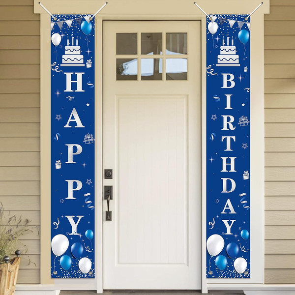Geburtstag Deko, Happy Birthday Banner, Geburtstag TüR Banner FüR MäNner Frauen,-image