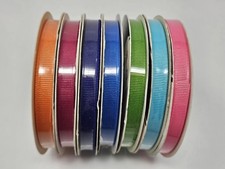 Lot Offray Grosgrain Polyester Craft Ribbon 9mm 3/8" x 20 YDS Spools Vintage