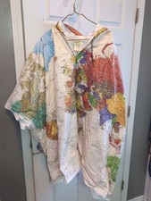 VINTAGE LESLIE JORDAN WORLD MAP Pull Over One Size Fits Made USA  a cool piece!