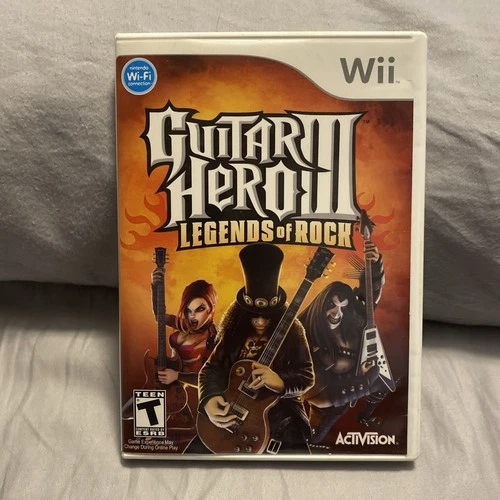 Guitar Hero 3 III Legends Of Rock (Nintendo Wii, 2007) CIB Complete - Tested
