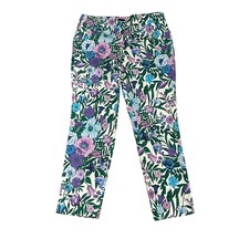 Talbots Size 10P Chatham Ankle Pants Floral Purple