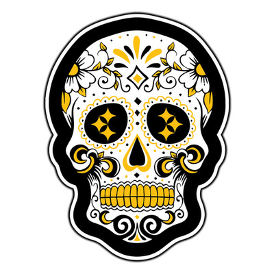 Pittsburgh Steelers Skull Logo #8 Football Sticker Waterproof Vinyl Decal DieCut