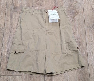 $1095 Mens Alexander McQueen Cotton Cargo Shorts Beige 48 US 32