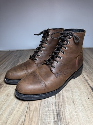Thursday CAPTAIN Natural Leather Women s Size 10 Cap Toe Brown Boots tobacco