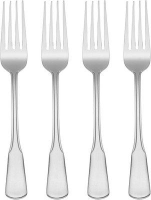 Kitchen & Dining Flatware Colonial Boston Dinner Forks Set of 4,Silver