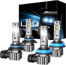 60W 16000LM Fog Lights, Super Bright Cool White Light Bulbs, Plug & Play, Pack