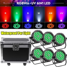 Waterproof LED Par Light 18x15W RGBWA UV Outdoor Stage Light DJ Party with Case