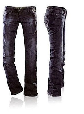 Timezone Jeans Hose  Lisa schwarz Größe 26/32 - Damen Bootcut Jeans 