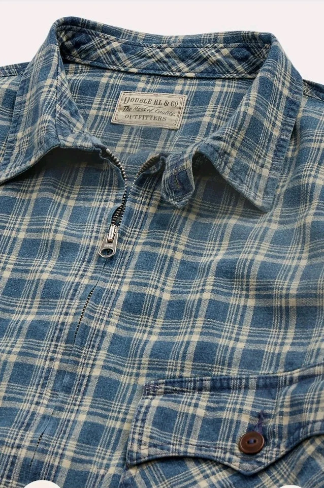 NWT! $590 Double RL RRL Ralph Lauren Mens Linen Cotton Shirt Jacket Size XS - Image 2 of 4