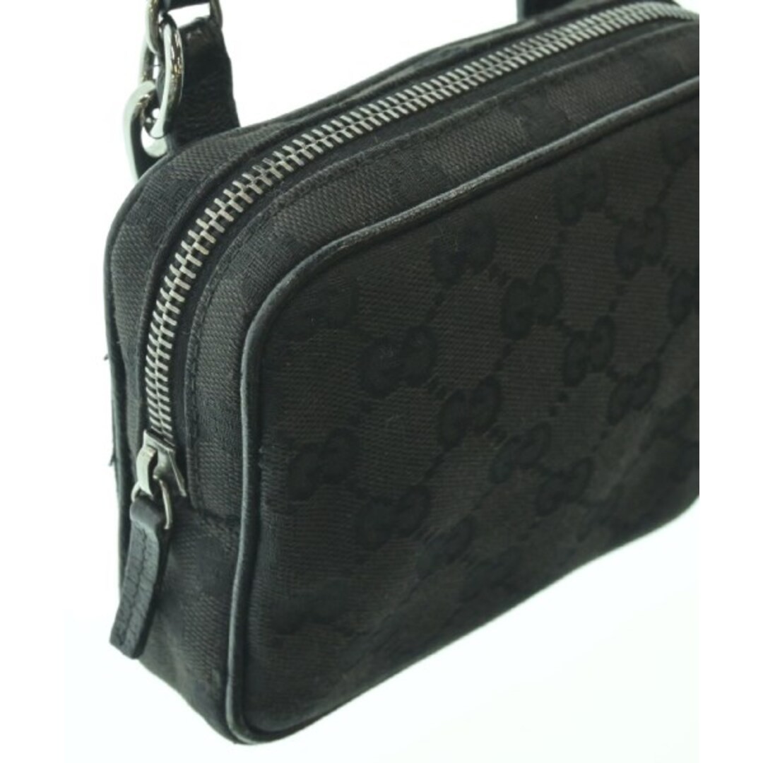 Gucci Black Leather Shoulder Bag Women Used Pre-Owned Free Shipping thumbnail 6