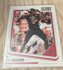 Panini 2018 Score Football Lamar Jackson Rookies Rookie Card #352 Louisville. rookie card picture