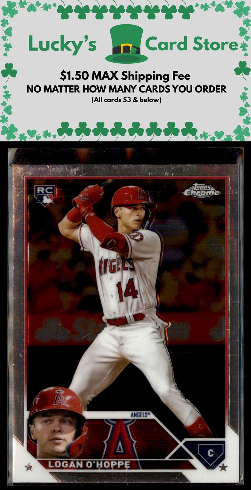 2023 Topps Chrome #188 Logan O'Hoppe Rookie