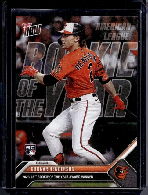 2023 Topps Now #OS-10 Gunnar Henderson Rookie of the Year Base (Quantity) RC