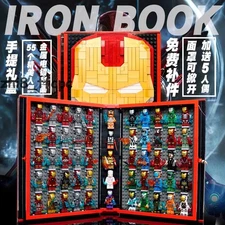 Building Block Book Assembly Iron Man Toy Child Marvel Collection Handbook Gifts