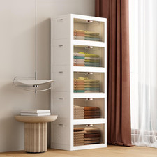 Stackable 198 Qt Storage Bins with Lids - 3 Pack Closet Organizers