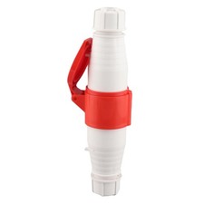 New 2x Industrial Plug Socket IP44 Waterproof 4 Pin Red CEE Male Female Connecto