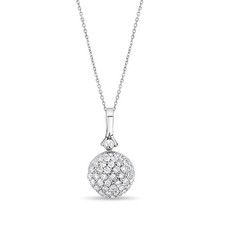 Diamond Encrusted Pave Ball Pendant