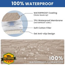 CYCMACO Khaki Waterproof Couch Cover Dog Blanket 30x70 Inch Soft Anti-Slip