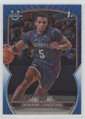 2022-23 Bowman U Chrome Blue Refractor 129/199 Demarr Langford #53 00gy