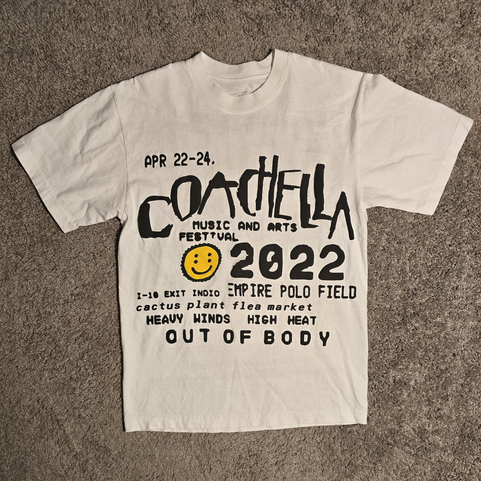 CPFM 2022 Coachella Festival Tee Sz Small Puff Print