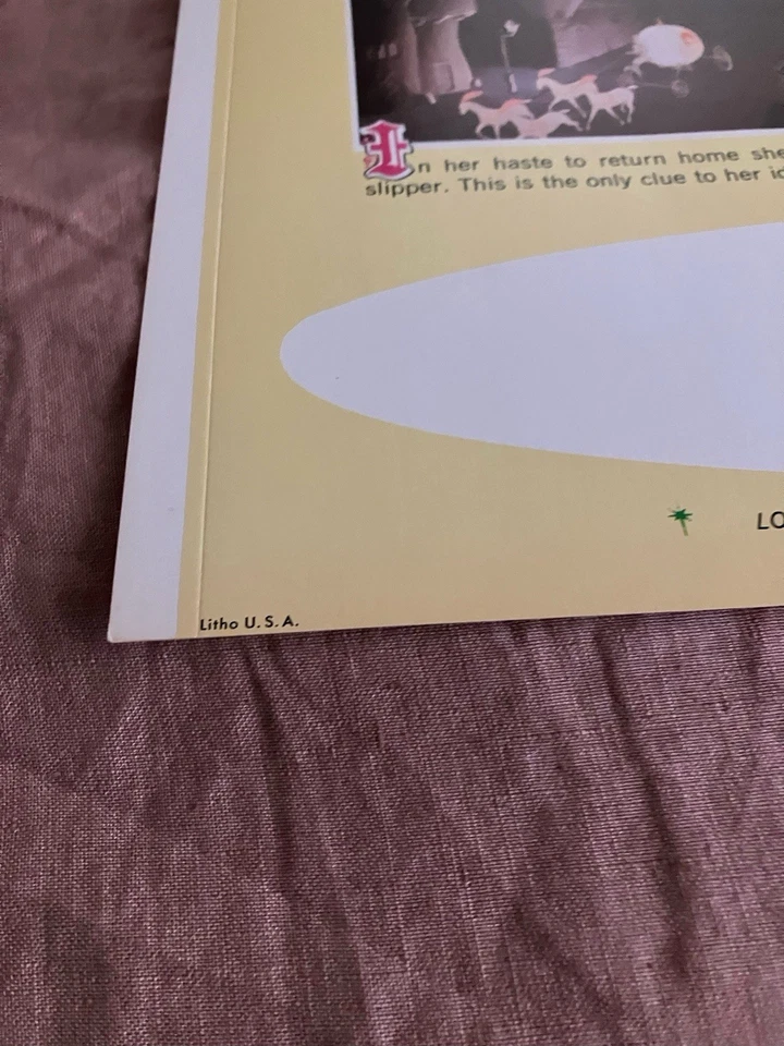 Cartel de Cenicienta Auténtico Walt Disney R65/120 Cartón Ligero 14x22 Foto 2 de 4