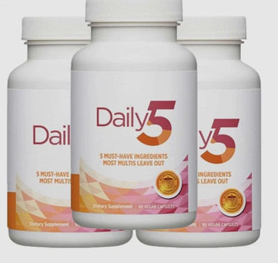 3X Doctors' Preferred Daily5 90 Vegan Capsules Dietary Supplement
