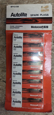 BF 42 Autolite Spark Plug NOS Ford 289 302 427 428 Mustang Shelby Vintage