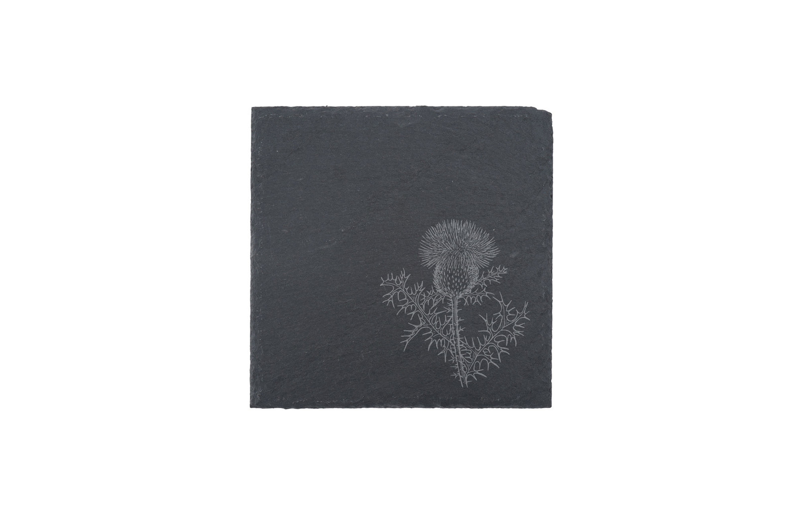 Highlands Thistle Slate Coaster | Square Homeware Gift Design