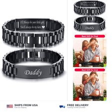 VNOX Masculine Watch Band Stainless Steel Link Bracelet Personalized Jewelry ...