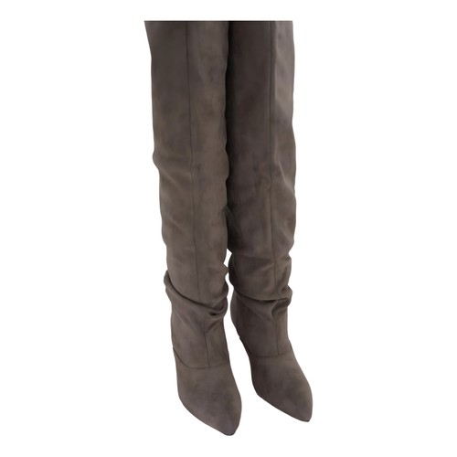 Madden Girl Stassi Over-the-Knee Slouchy Stiletto Dress Boots Ash Brown 6M