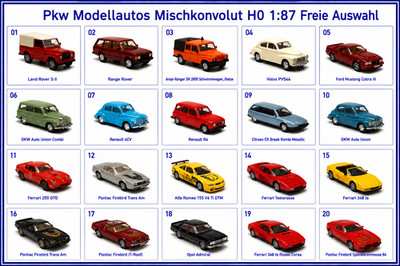 Pkw Modellautos H0 1:87 Mischkonvolut   Freie Auswahl   Wiking Herpa Praline EKO
