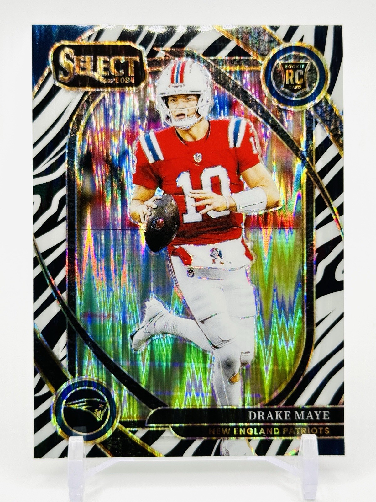 DRAKE MAYE RC - SSP CASE HIT!  ROOKIE ZEBRA CLUB LEVEL #218 - 2024 Panini Select