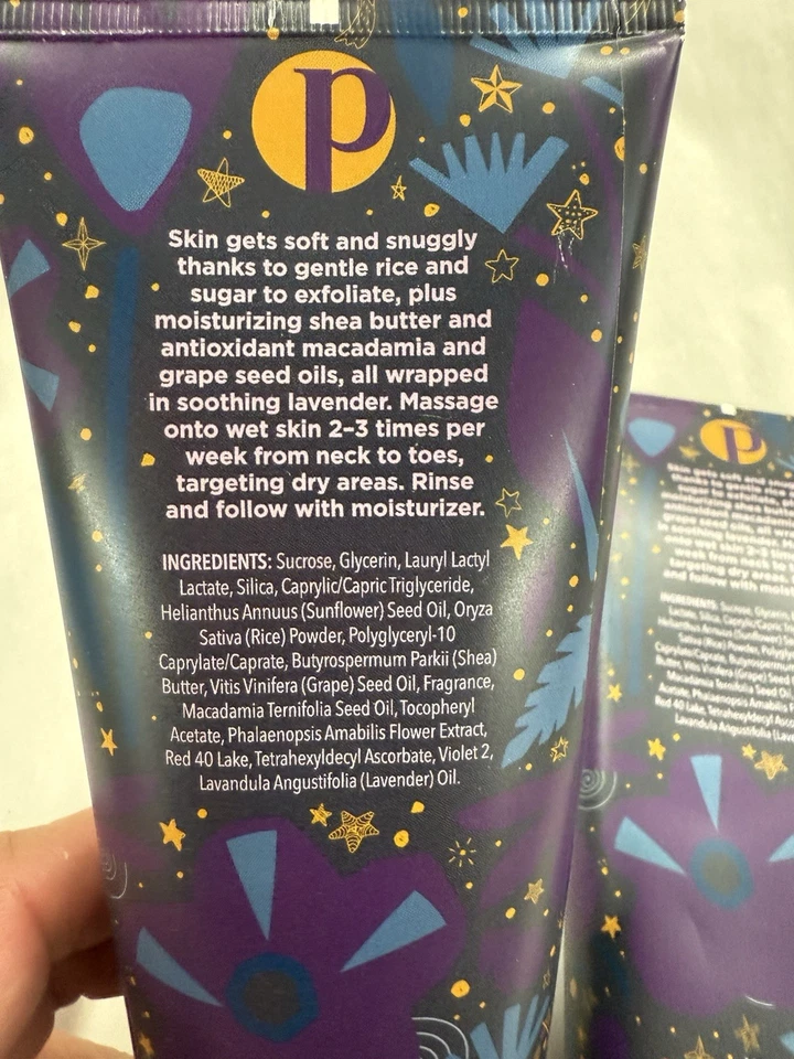 2 NEW Perfectly Posh PJs ALL DAY Calming Lavender Vanilla Sugar Body Scrub 7 Oz - Image 4 of 4