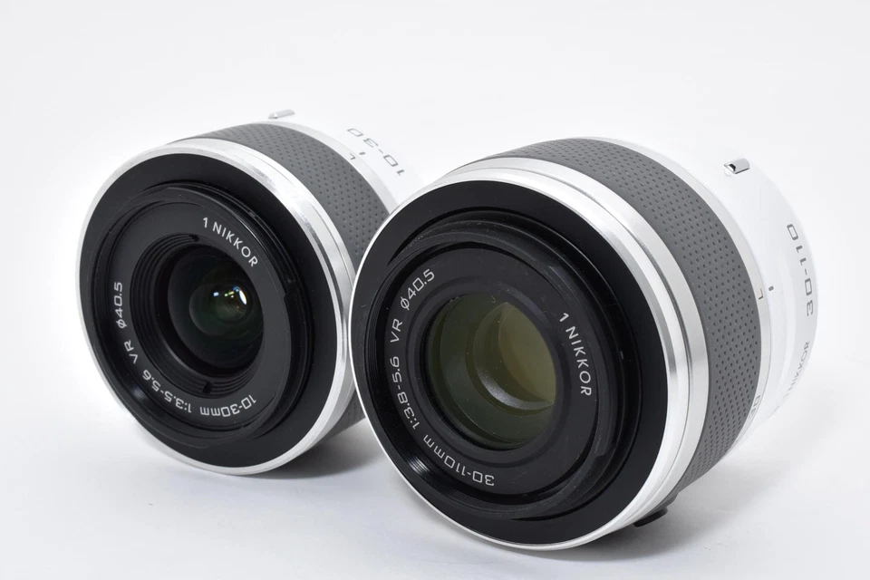 Nikon 1 J1 10.1MP Digitalkamera Weiß Körper Zwei Linse Set Exzellent Aus Japan - Bild 3 von 4