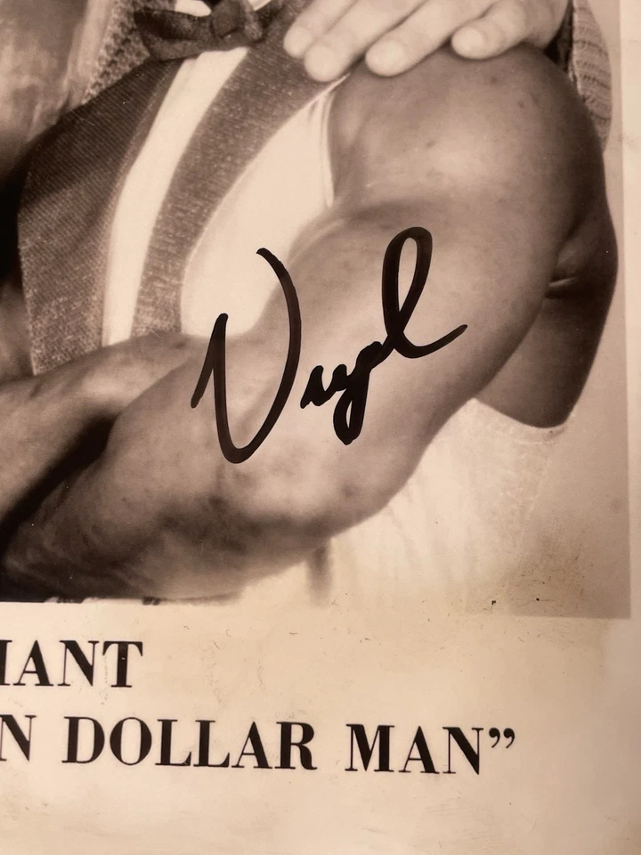 Póster 1988 WWF WWE Andre The Giant autógrafo firmado Ted Dibiase WrestleMania IV Foto 4 de 4