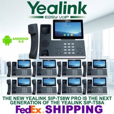 YEALINK SIP-T58W PRO IP PHONE WIFI BLUETOOTH ANDROID - 9 PHONES
