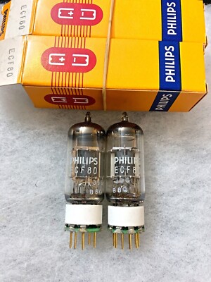 Mullard Philips Label ECF80 E80CF 6BL8 6U8 7199 NOS Neu in OVP Top Paar Preis