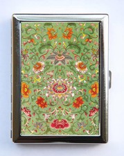 Ornate Floral Pattern 10 Cigarette Case id case Business Card Holder flowers