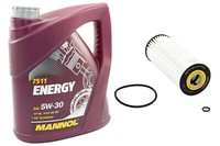 MotoröL Set 5W30 5 Liter SH420L ÖLfilter FüR Audi Seat Skoda Octavia VW Golf
