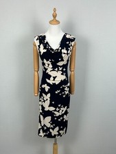 Phase Eight Sleeveless Butterfly Bodycon Evening Dress Blue Size 10